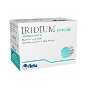 Iridium servetele oculare sterile, 20 bucati, Fidia