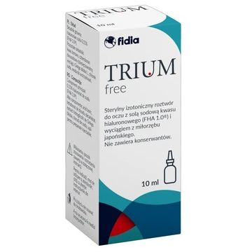 Trium free picaturi oftalmice, 10ml, Fidia Farmaceutici