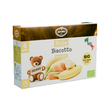 Biscuiti cu banane 6 luni+, 2 x 125g, Adoro Bimbi