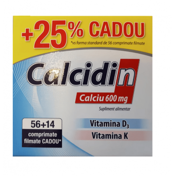 Zdrovit Calcidin + Vitamina D3 + Vitamina K 56 comprimate + 14 comprimate Cadou