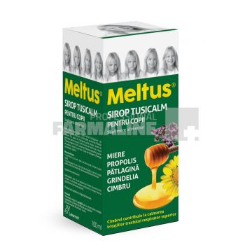 Meltus Expectolin pentru copii, 100 ml, supliment alimentar, Labormed, sirop cu miere, iederă, zinc, acetilcisteină