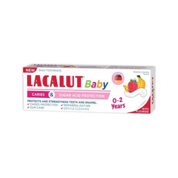 Pasta de dinti Lacalut Baby, 0-2 ani, 55 ml, Zdrovit