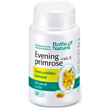 Rotta Natura Evening Primrose + Vitamina E - 30 capsule