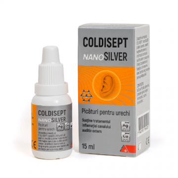 Coldisept NanoSilver picaturi pentru urechi - 15ml Arkona