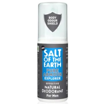 Deodorant pentru barbati Salt Of The Earth Pure Armour Explorer Vetiver + Citrice, 100ml, Crystal Spring