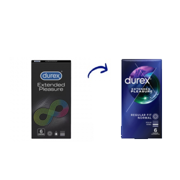 Prezervative Extended Pleasure, 6 bucati, Durex