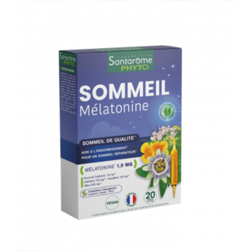 Sommeil Melatonine, 20 fiole, Santarome Bio