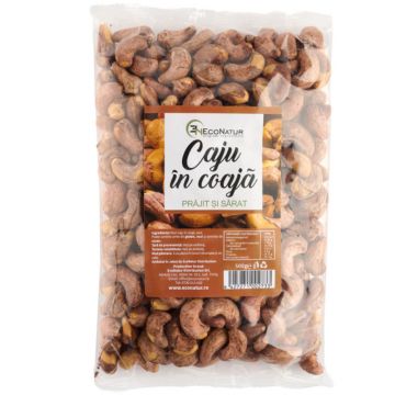 Caju in coaja prajit si sarat, 500g, EcoNatur