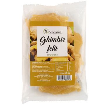 Ghimbir confiat, 100g, EcoNatur