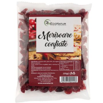 Merisoare confiate, 100g, EcoNatur