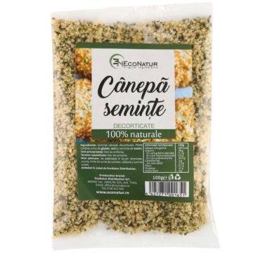 Seminte canepa decorticate, 100g, EcoNatur