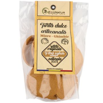 Turta dulce artizanala cu miere si ghimbir, 150g, EcoNatur