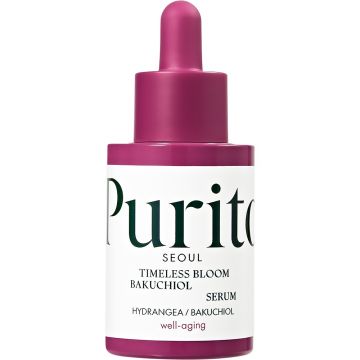 Ser de fata PURITO Bakuchiol Timeless Bloom, cu efect revitalizant, 30 ml