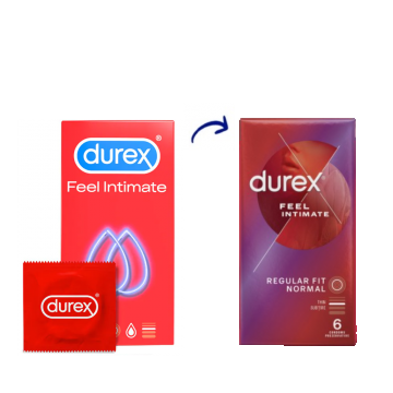 Prezervative Feel Intimate, 6 bucati, Durex