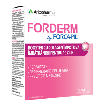 Forderm Booster cu colagen, 10 fiole, Forcapil