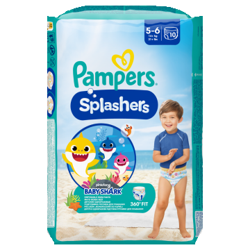 Chilotei pentru apa Splash marimea 5-6 pentru +14kg, 10 bucati, Pampers