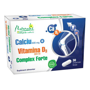 Naturalis Calciu cu Vitamina D3 Complex Forte, 30 comprimate