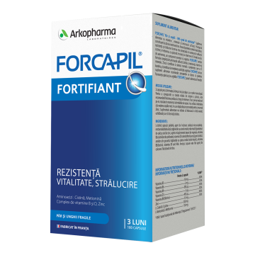 Forcapil Formula Fortifianta pentru Par si Unghii, 180 capsule