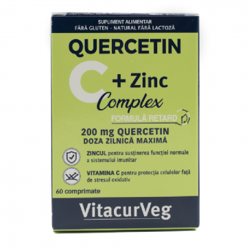 Quercetin C+Zn Complex, 60 comprimate, Pharmalife