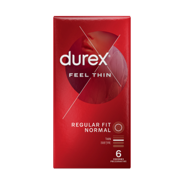 Prezervative Feel Thin, 6 bucati, Durex