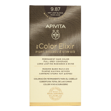 Vopsea de par My Color Elixir Very Light Blonde pearl Sand 9.87, 155 ml, Apivita