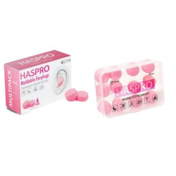 Haspro Dopuri de urechi mold 6P Pink set - 12 bucati