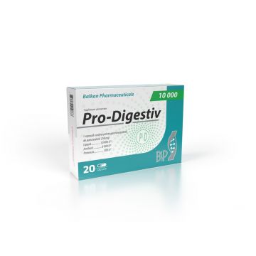 Pro Digestiv 10000 UI 20 capsule Balkan Pharmaceuticals