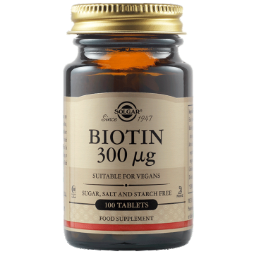 Biotin 300mcg, 100 tablete, Solgar