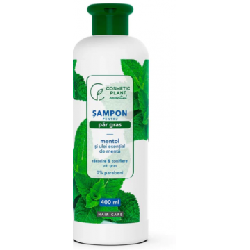 Cosmetic Plant Sampon pentru par gras cu mentol si ulei esential de menta - 400ml