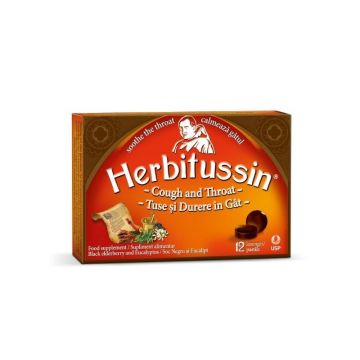 Herbitussin Tuse si Durere in Gat, 12 pastile