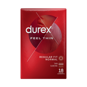 Prezervative Feel thin, 18 bucati, Durex