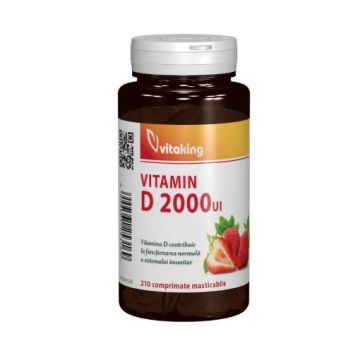 Vitaking Vitamina D 2000UI - 210 comprimate masticabile