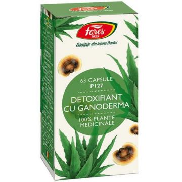 Fares Detoxifiant cu ganoderma - 63 capsule