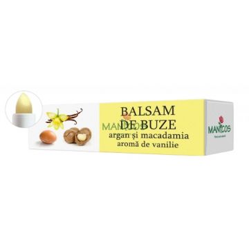 Manicos Balsam de buze cu ulei de argan, macadamia si vanilie - 4.8 grame