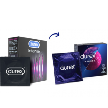 Prezervative Intense, 3 bucati, Durex