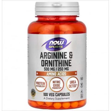 Now Arginine Ornithine 100 vcaps