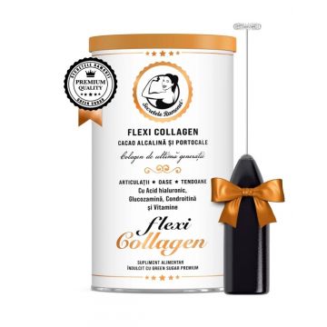 Bautura cu colagen de utlima generatie - cacao alcalina si portocale Flexi Collagen Secretele Ramonei, 400g, Laboratoarele Remedia