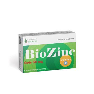 Biozinc Forte 50mg, 40 comprimate, Laboratoarele Remedia