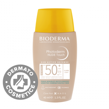 Fluid Nude Touch Mineral pentru ten deschis cu SPF50+ Photoderm, 40ml, Bioderma