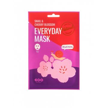 Masca fata iluminanta cu extract de melc si flori de cires Everyday, 27g, Dearboo