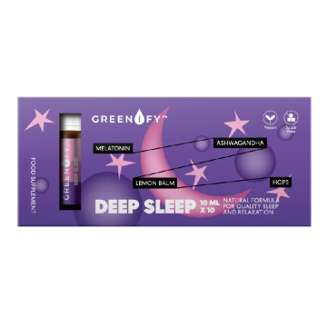 Fiole buvabile pentru somn profund Deep sleep Shots, 10ml *10 fiole, Greenify