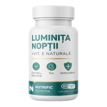 Luminita noptii cu vitamina E naturala, 60 capsule moi, Nutrific