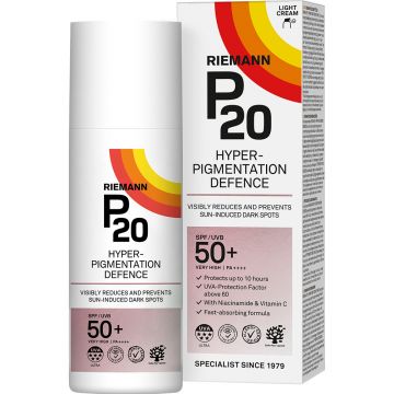Crema de fata cu protectie solara SPF 50+ Riemann P20 Hyperpigmentation Defence, 50 ml (Gramaj: 50 ml)