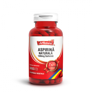 Aspirina naturala 100mg salicina, 30 capsule, AdNatura