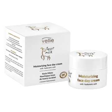 Crema hidratanta de zi cu Acid Hialuronic Goat Milk, 50ml, Vellie