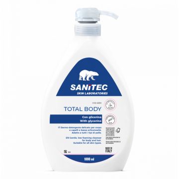 Produs delicat de curatare pentru corp si par, 1000ml, Sanitec