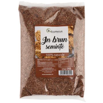 Seminte de in brun, 500g, EcoNatur