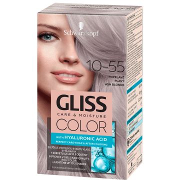 Vopsea de par Color 10-2 Blond Cenusiu, 143ml, Gliss