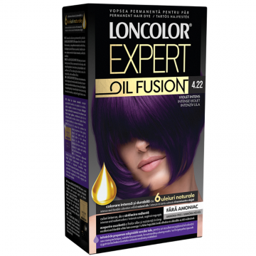 Vopsea de par permanenta Expert Oil Fusion Nr 4.22, 115ml, Loncolor