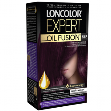 Vopsea de par permanenta Expert Oil Fusion Nr 5.62, 115ml, Loncolor